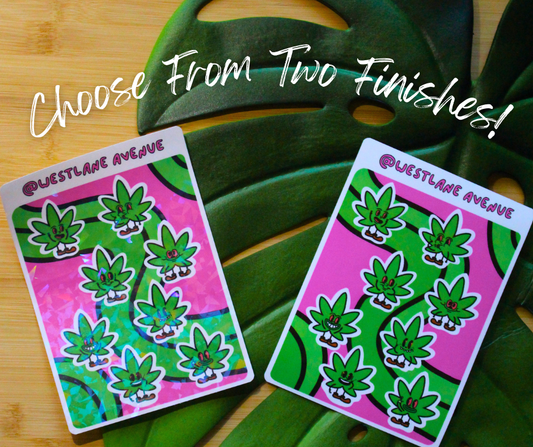 LAST CALL | The Weedies Sticker Sheets (Holographic or Glossy ) | Water Resistant | Hippie | Stoner | Water Bottle & Laptop Stickers |