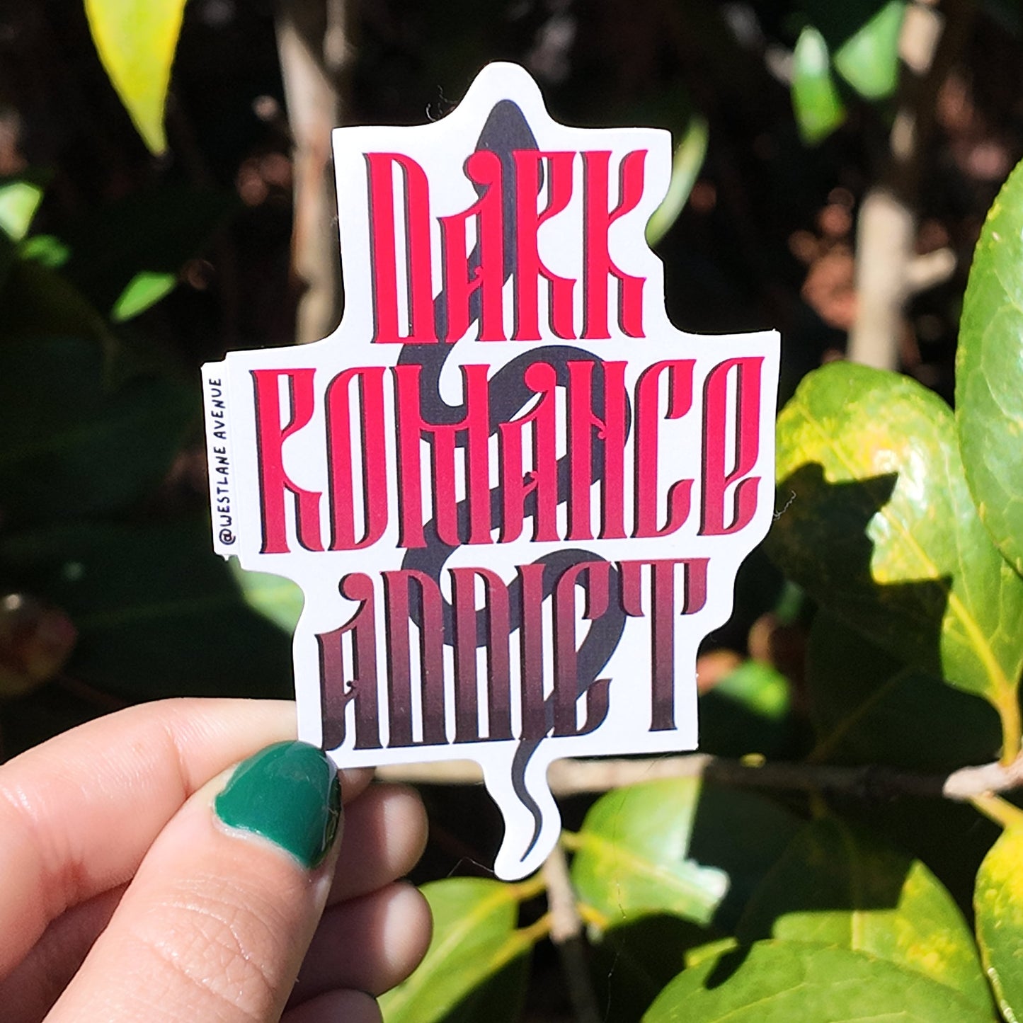 Dark Romance Addict Sticker | Easy Peel | Water Resistant | Water Bottle & Laptop Stickers |