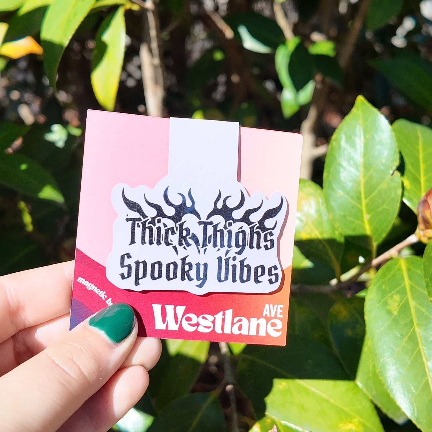 Thick Thighs Spooky Vibes Magnetic Bookmark | ROMANTIC GOTH | Laminated Cardstock | Alternative | Goth | BookTok |