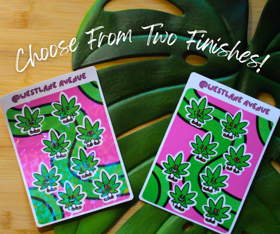 | LAST CALL | The Weedies Sticker Sheets (Holographic or Glossy ) | Water Resistant | Hippie | Stoner | Water Bottle & Laptop Stickers |