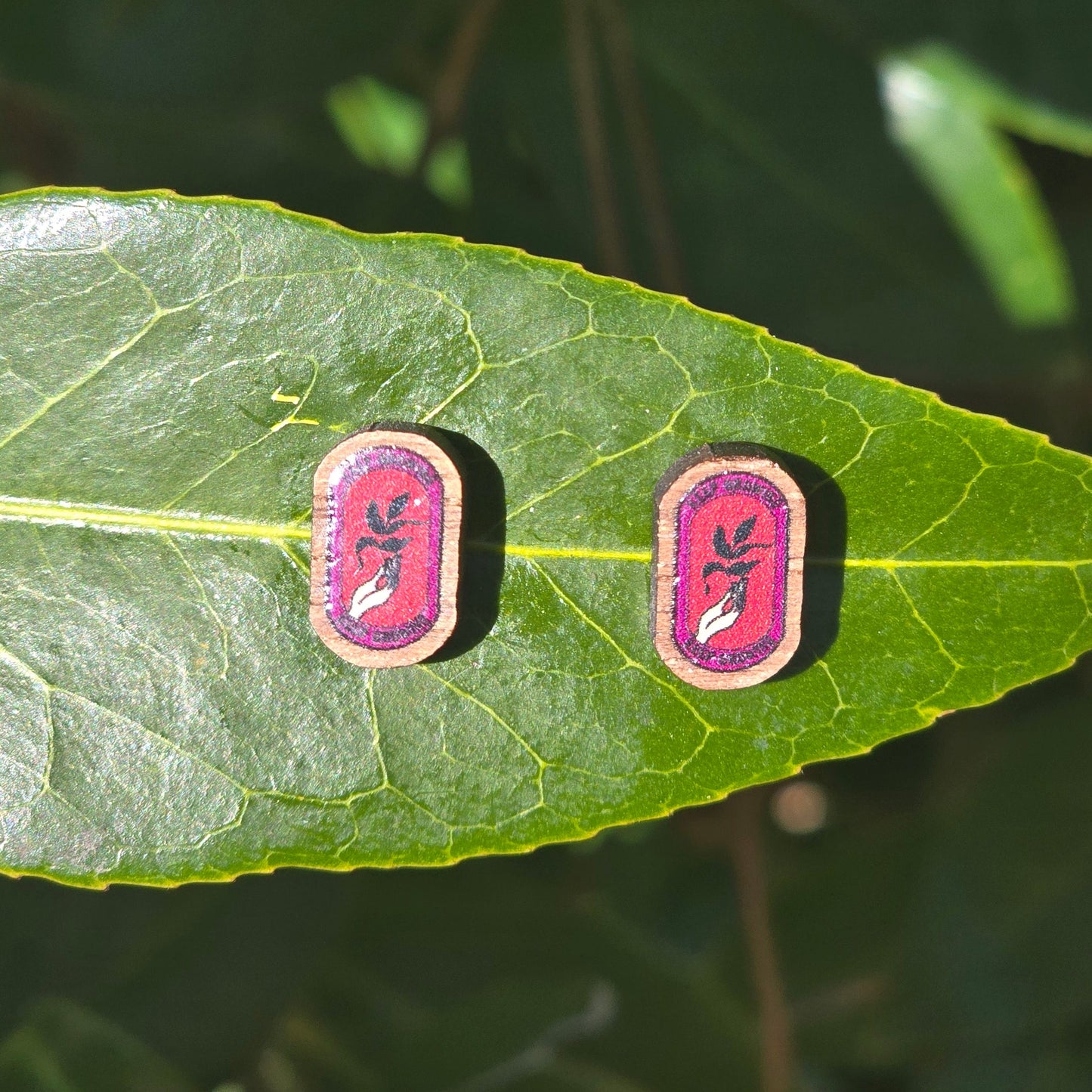 Keep Growing Earrings | Nickel Free Titanium Wooden Stud Earrings w/ Rubber Backings | 5 Options!