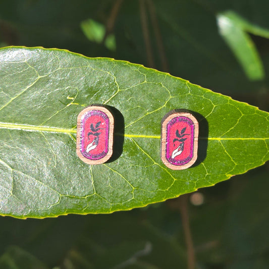 Keep Growing Earrings | Nickel Free Titanium Wooden Stud Earrings w/ Rubber Backings | 5 Options!