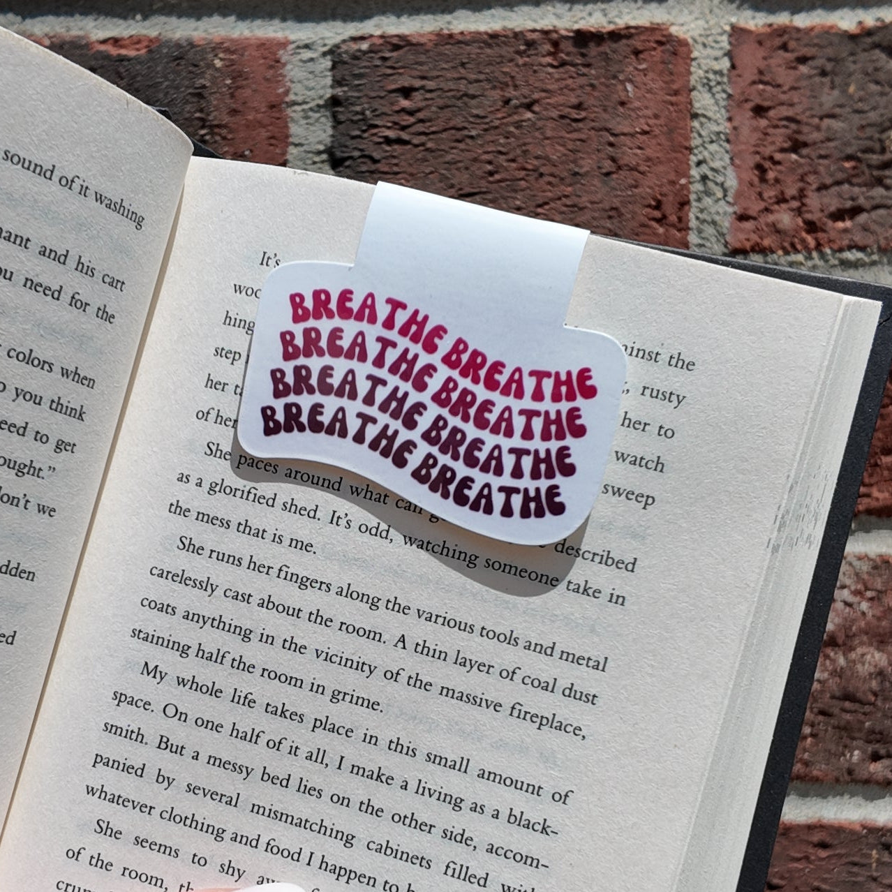 Breathe Magnetic Bookmark | Laminated Cardstock | Hippie | 70s | BookTok |