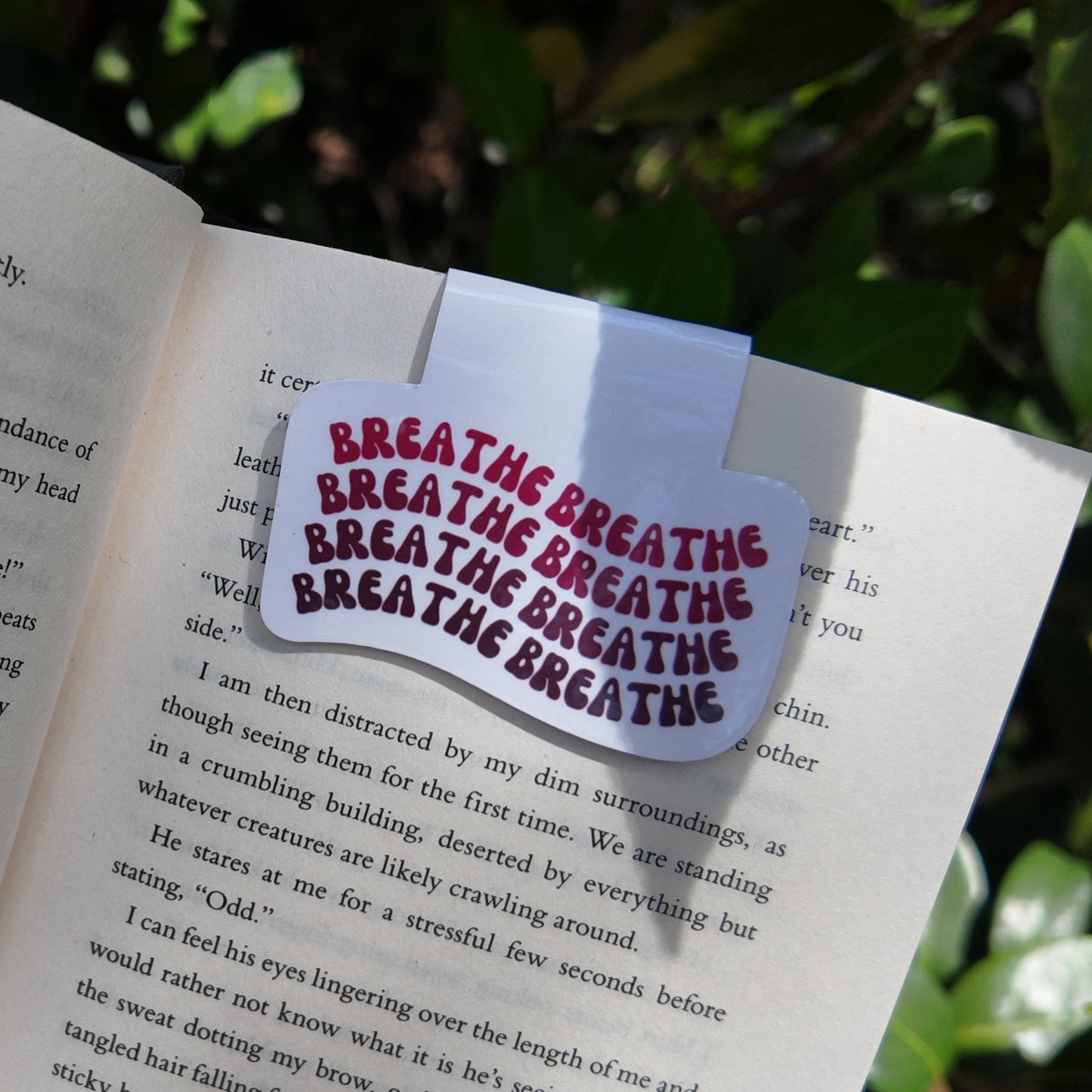 Breathe Magnetic Bookmark | Laminated Cardstock | Hippie | 70s | BookTok |