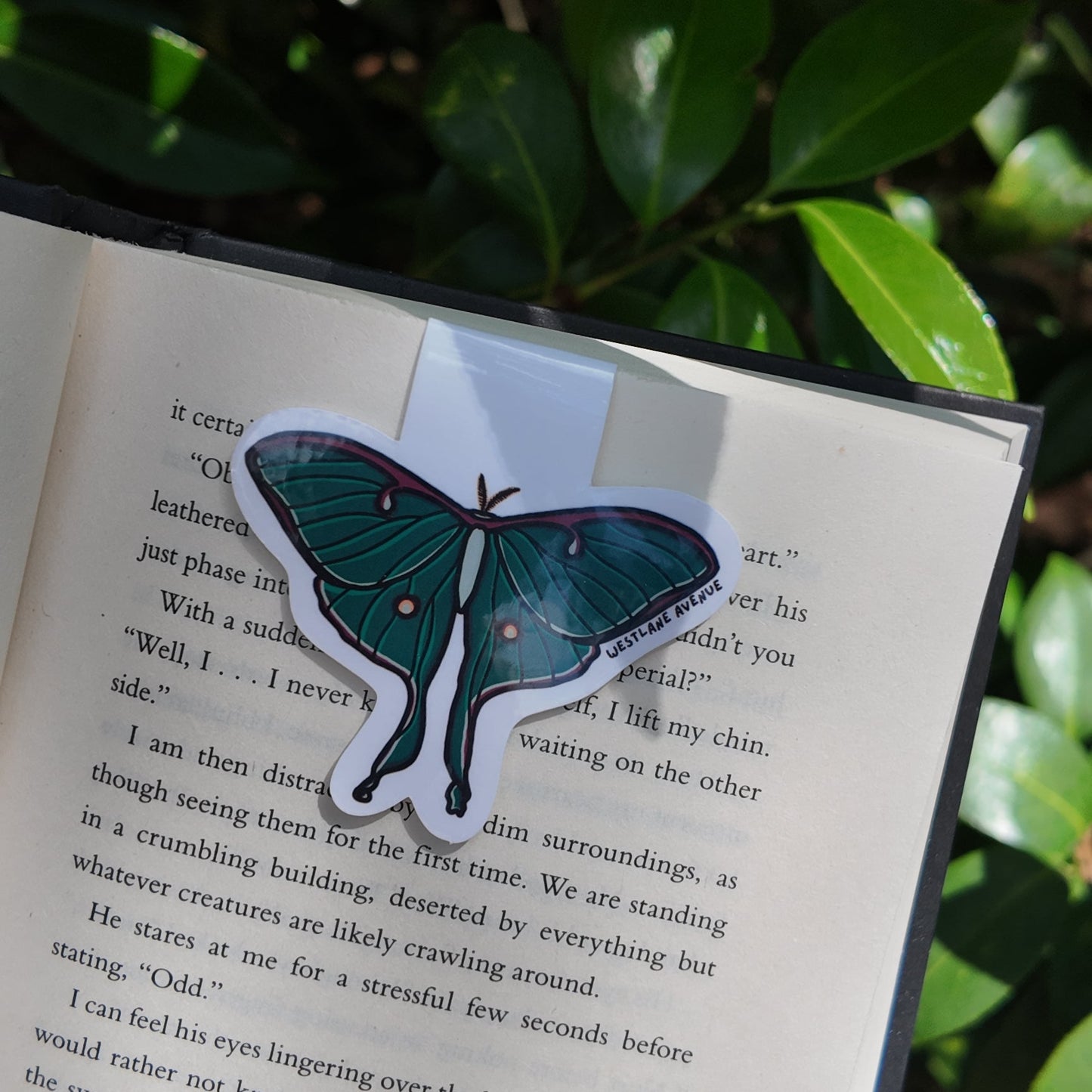 Luna Moth Magnetic Bookmark | Laminated Cardstock | Hippie | 70s | BookTok |