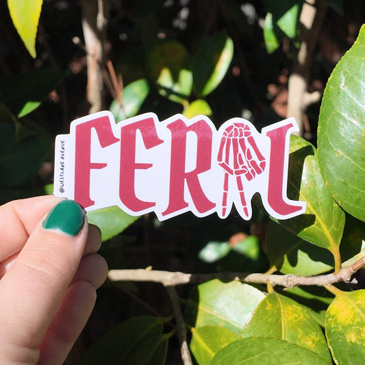Feral Sticker | Easy Peel | Water Resistant | Water Bottle & Laptop Stickers |