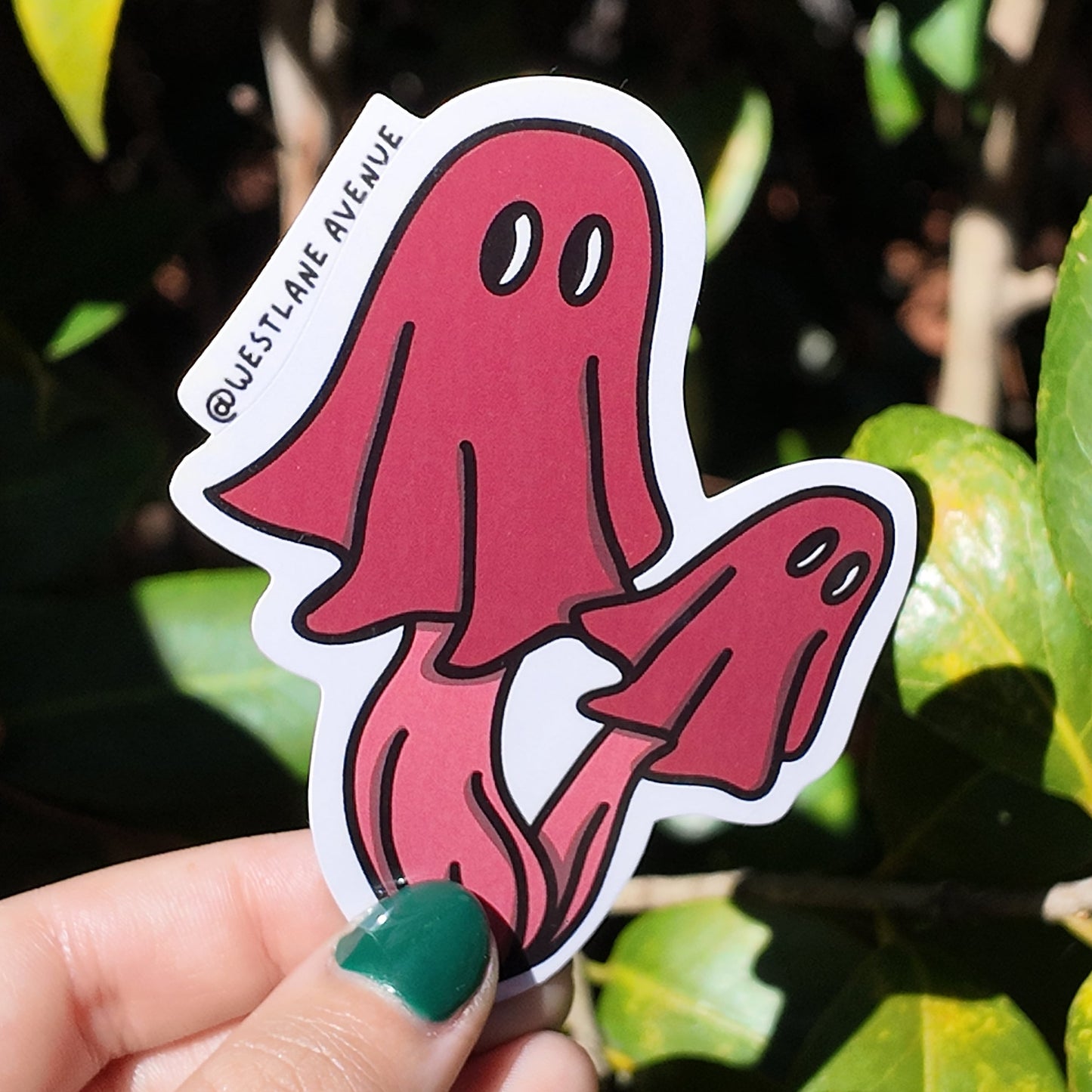 Ghost Mushroom Sticker | Easy Peel | Water Resistant | Water Bottle & Laptop Stickers |