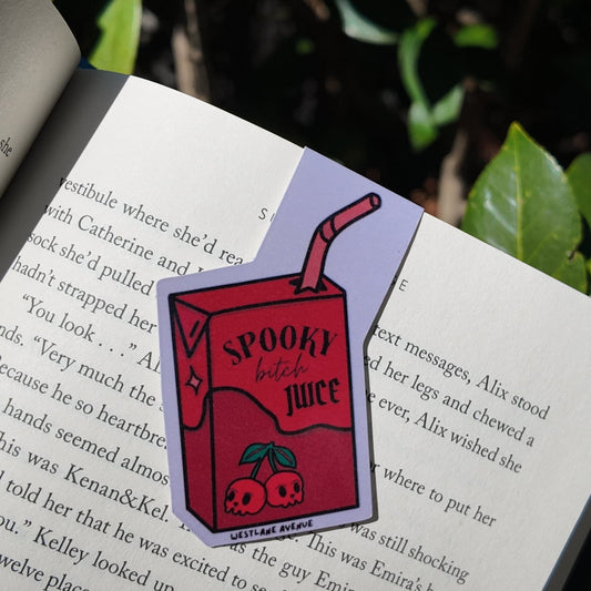 Spooky B*tch Juice Magnetic Bookmark | ROMANTIC GOTH | Laminated Cardstock | Alternative | Goth | BookTok |