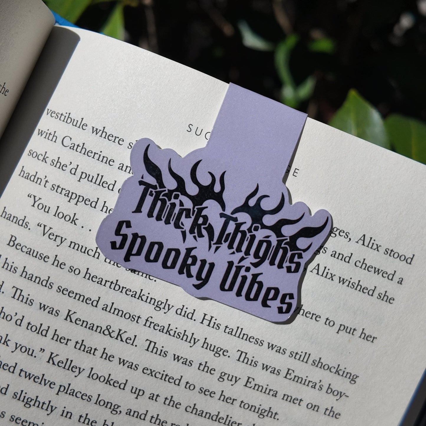 Thick Thighs Spooky Vibes Magnetic Bookmark | ROMANTIC GOTH | Laminated Cardstock | Alternative | Goth | BookTok |