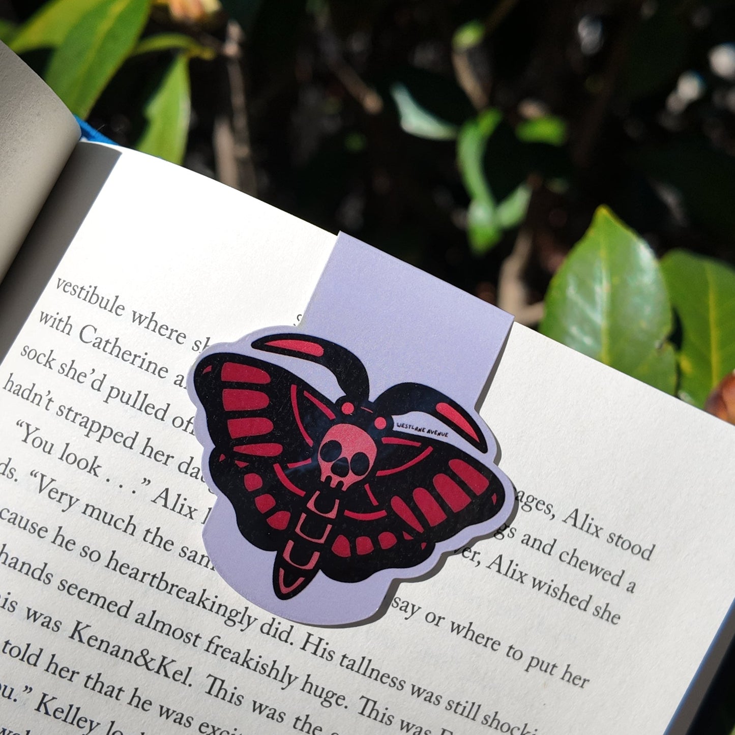 Death Moth Magnetic Bookmark | ROMANTIC GOTH | Laminated Cardstock | Alternative | Goth | BookTok |
