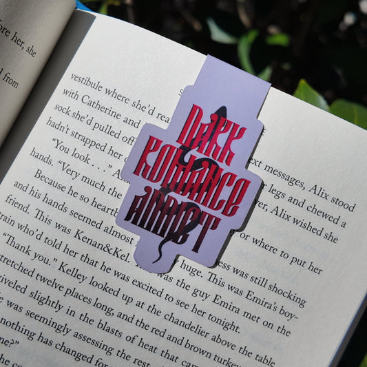 Dark Romance Addict Magnetic Bookmark | DARK ROMANCE | Laminated Cardstock | Alternative | Goth | BookTok |