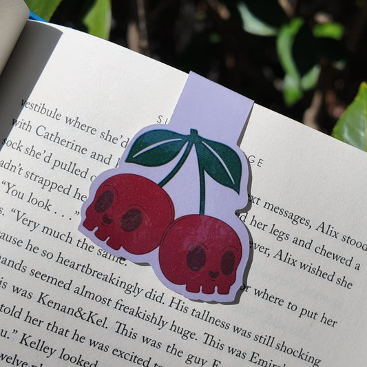 Cherry Magnetic Bookmark | DARK ROMANCE | Laminated Cardstock | Alternative | Goth | BookTok |
