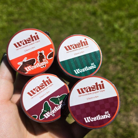 WASHI TAPE | FOUR COLORWAYS | 2.5cm X 5m | REMOVABLE PAPER TAPE