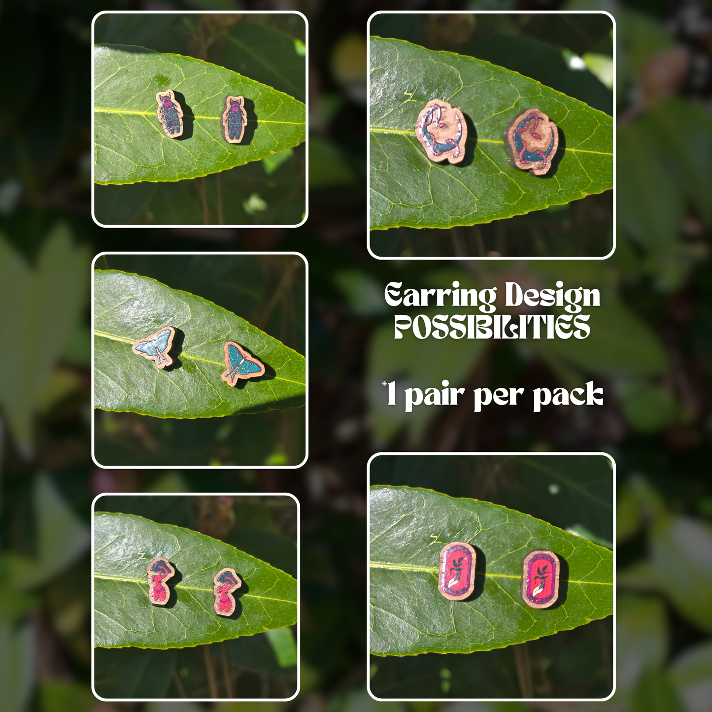 MYSTERY STICKER OR EARRING PAIR | READ DESCRIPTION | Nature Stickers | Goth Stickers | Titanium Earrings