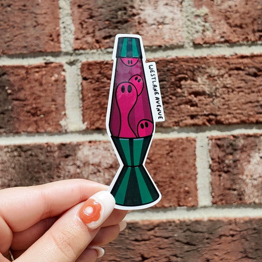Groovy Lava Lamp Sticker | Easy Peel | Water Resistant | Water Bottle & Laptop Stickers |