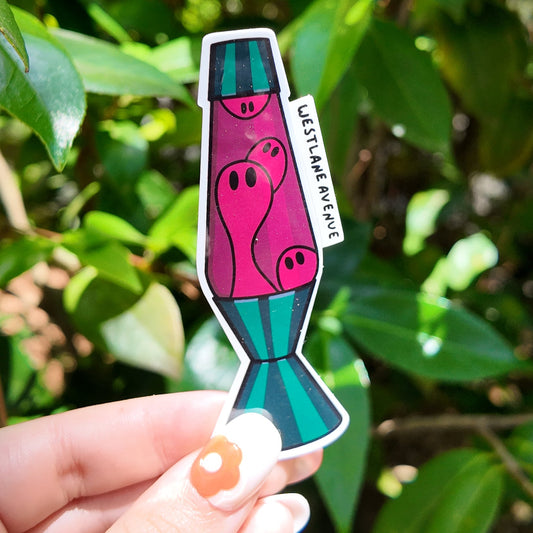Groovy Lava Lamp Sticker | Easy Peel | Water Resistant | Water Bottle & Laptop Stickers |