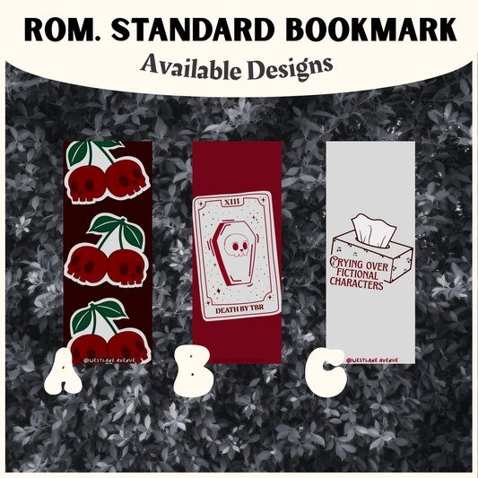 | DARK ROMANCE TRADITIONAL 2x6in Bookmark | 3 Designs!  | Laminated Cardstock | Alternative | Goth | BookTok |